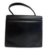 Givenchy Handbag with Logo Button and Top Handle Leather Handbag Black Leather Women Used