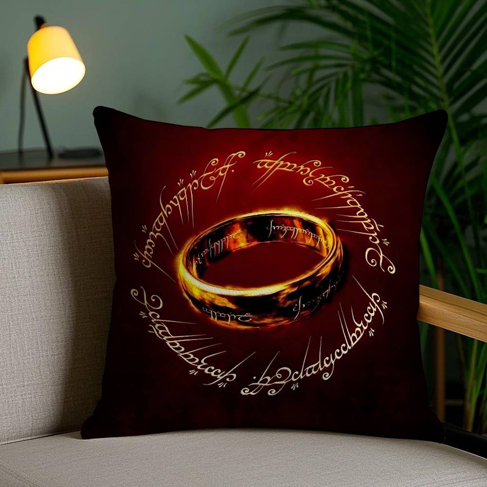 The L-Lord Of The R-Rings Pillow Case Sofa Short Plush Double-Sided Hd Printing Room Home Office Gift Cushion Cover