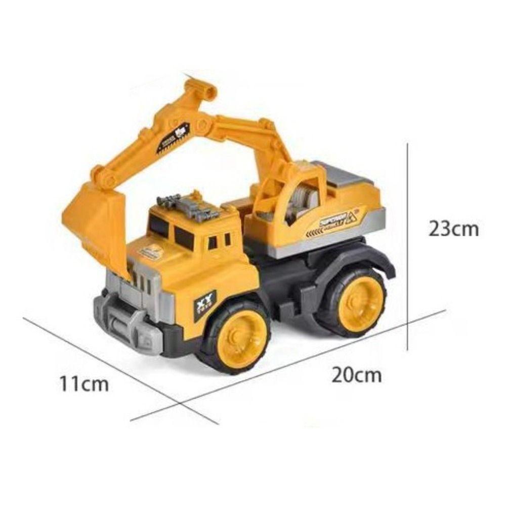Inertia Excavator Bulldozer Models Plastic Car Classic Construction Model Boy Children