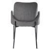 LOREN velvet upholstered chair, dark gray
