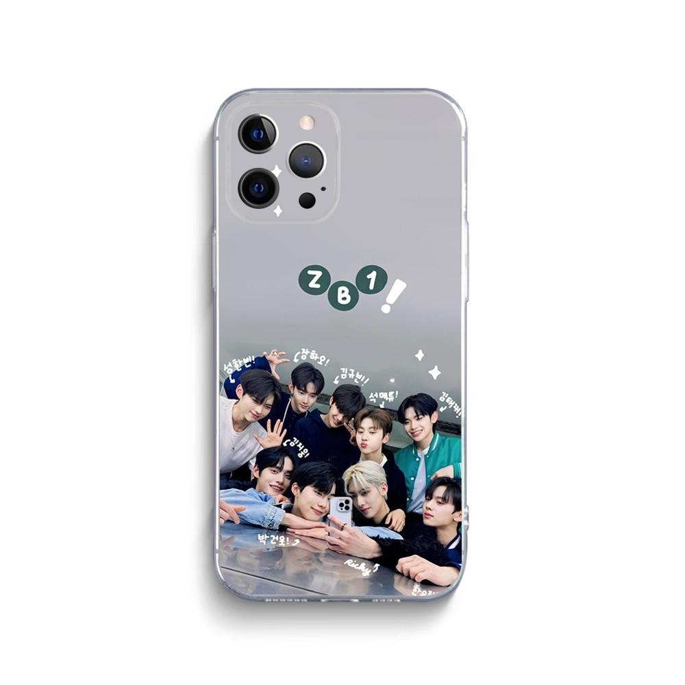 Kpop Z-ZEROBASEONE ZB1 Phone Case For iPhone 15,14,13,12,11 Plus,Pro,Max,XR,XS,X,7,8 Plus,SE,Mini Transparent Silicone Soft iPhoneX