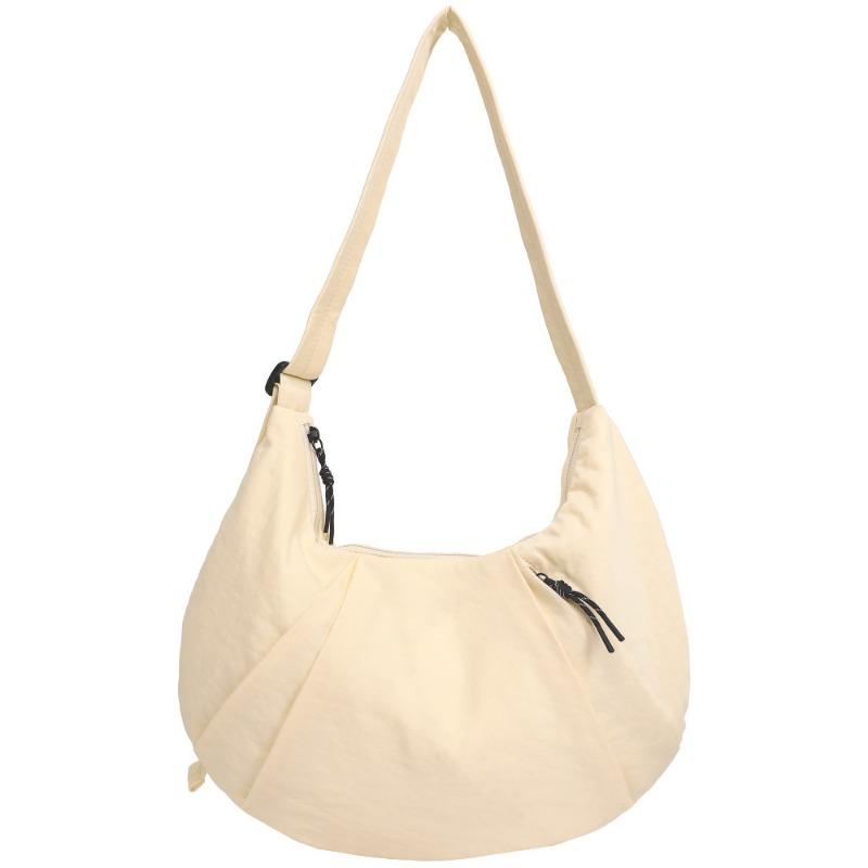 

Пакет однотонный цвет простая большая вместительная сумка через плечо мужская и женская сумка для верховой езды спортивная ветрозащитная нейлоновая сумка для пельменей бежевый