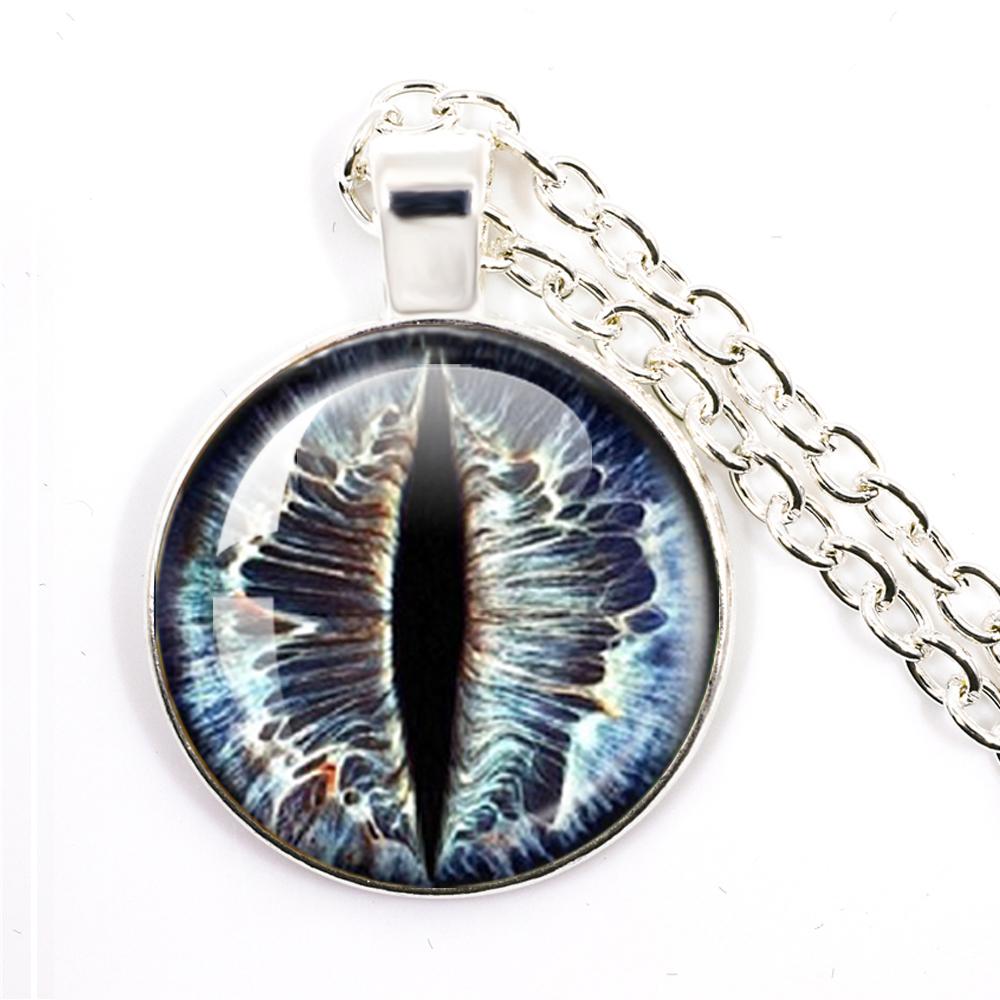 Dragon Evil Eye Glass Necklace Dragon Eye Fashion Evil Eye Necklace Jewelry Men Fashion Necklace For Friends Gift