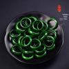 Round Green Autumn Jue Beads Prayer Ring with Gemstone Accessories