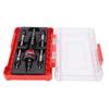 Countersink Drill Bit Set Kit with Limit Adjustable Depth Stepped for Concealed Screws Wood Metal Red