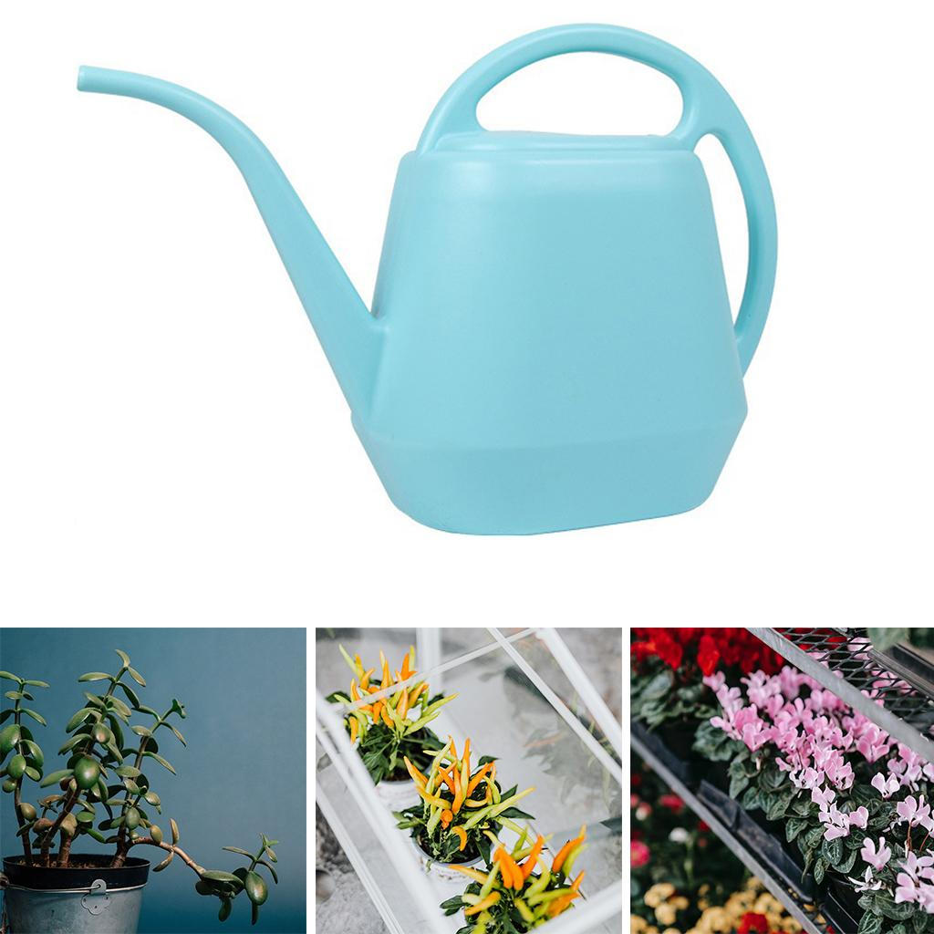 

4000ml Large Capacity Plastic Garden Long Mouth Watering Cans indoor Bonsai Succulents Planter Light Blue
