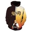 Unisex Anime-Inspired 3D Digital Print Hooded Sweatshirt Loose Fit Casual Streetwear
