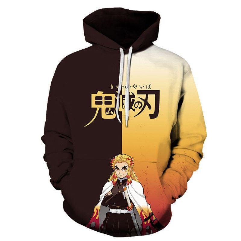 Unisex Anime-Inspired 3D Digital Print Hooded Sweatshirt Loose Fit Casual Streetwear