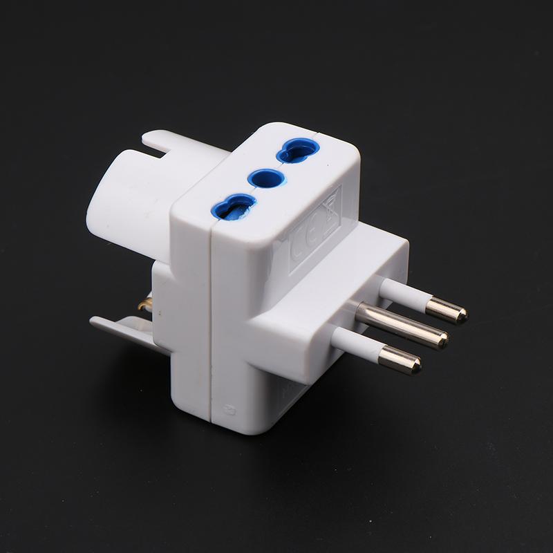 1 Piece 3 Ways Socket Italy Travel Plug Adapter Multi Port Outlet Italian Standard 10A 250V Home Appliances