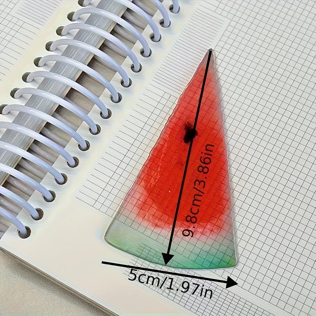 Transparent Fruit Slice Bookmarks PVC Watermelon Lemon Apple Design Durable Page Marker for Books Journals Office Classroom Gift