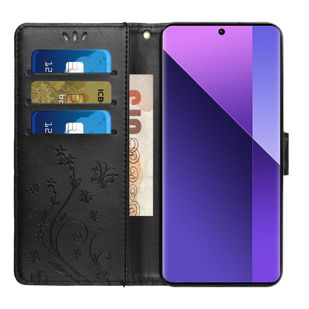 For Google Pixel 9 Pro XL Cell Phone Case Butterfly Imprinted Anti-Scratch Leather Wallet Cover