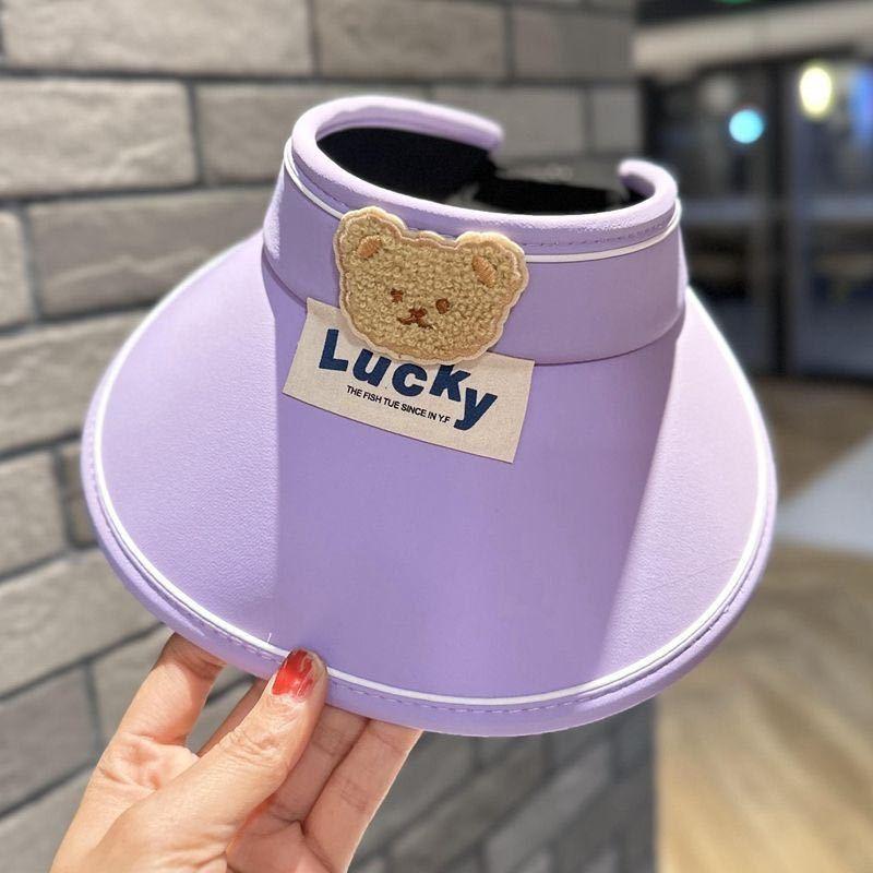 New Children's Sunscreen Hat Summer Hat Baby Sun Hat Boys and Girls Empty Top Hat Sun UV Protection