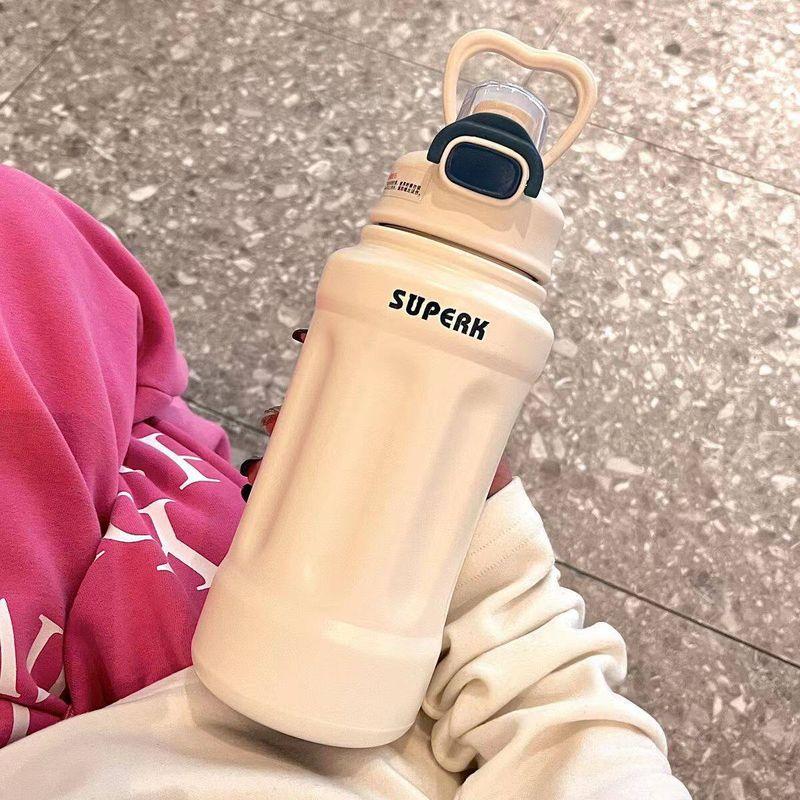 Large Capacity Vacuum Cup 316 Stainless Steel Outdoor Household Satchel Water Kettle Student Neutral Convenient Sports Drinking Cup