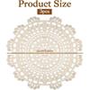 3 Pcs Handmade Crochet Lace Doilies, 9.44 Inch Round Dollies for Tables Vintage Elegant Crochet Lace Doily Exquisite Lacy Placemats for Kitchen