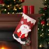 Large Christmas Stocking for Fireplace For Hanging with Santa Design Spacious Fabric Stocking for Holiday Decor