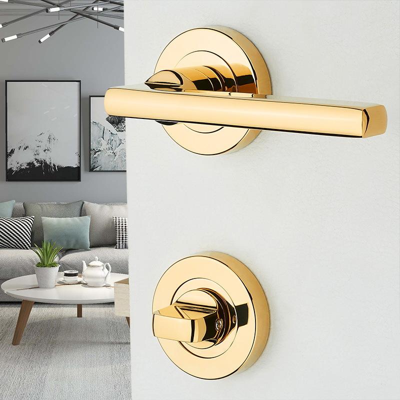 Bathroom Zinc Alloy Single-side Door Lock Living Room Secret Door Invisible Locks Indoor Anti-theft Security Lock Home Hardware
