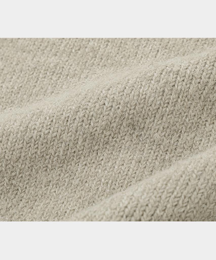 LETTERCOMO Daily Wool Round Knit Khaki Beige