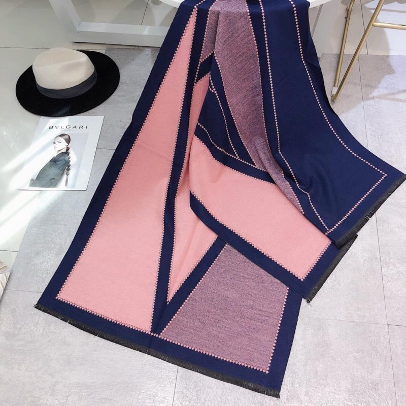 Scarf women's autumn and winter imitation cashmere long large color matching warm thickened shawl female dual-purpose student