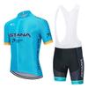 Mens Cycling Jersey Bib Shorts Set Quick-Dry Breathable Bike Apparel Road Mountain Outdoor Riding