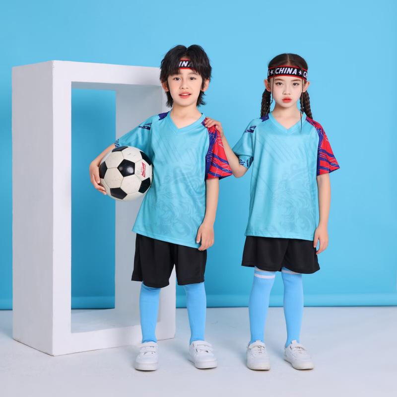Children'S Football Uniform Game Uniform Summer Sports Short Sleeve Suit Boys Students Light Board Jerseys