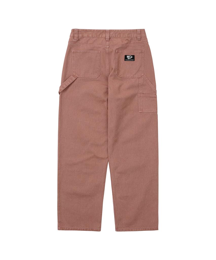 WELLBEING EXPRESS Washed Carpenter Pants Dusty Pink
