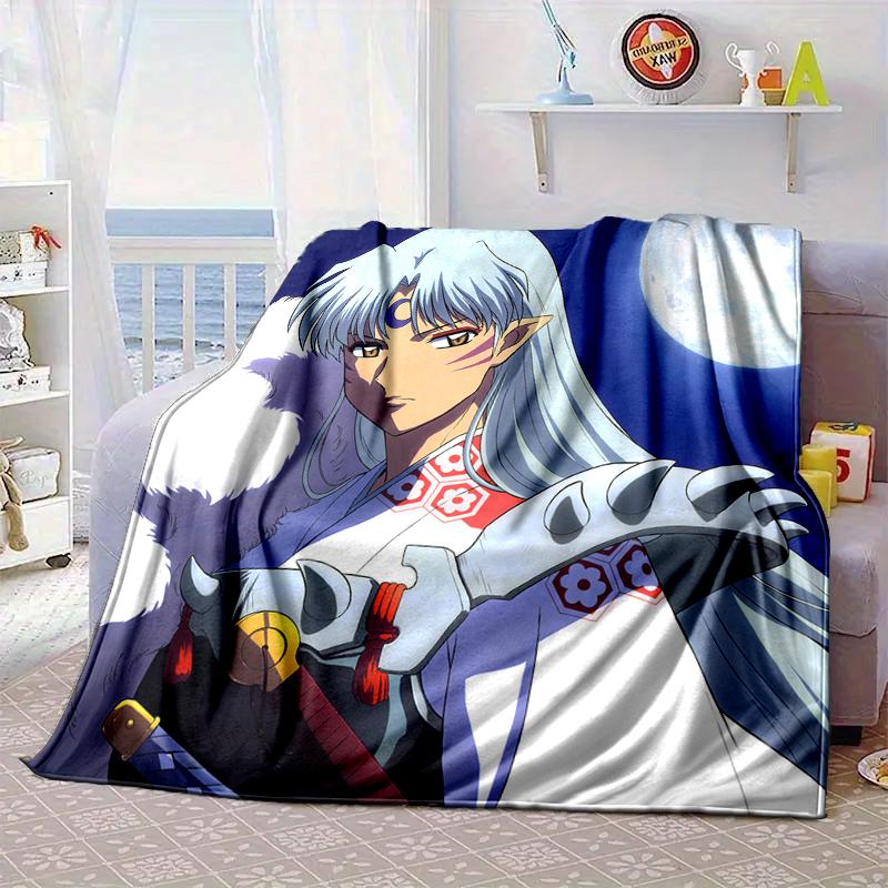 Anime Sessho-maru Blanket Flannel Blanket for Bed, Sofa, Camping, Hiking, Picnic Essentials, Gift for Family Fan Gifts