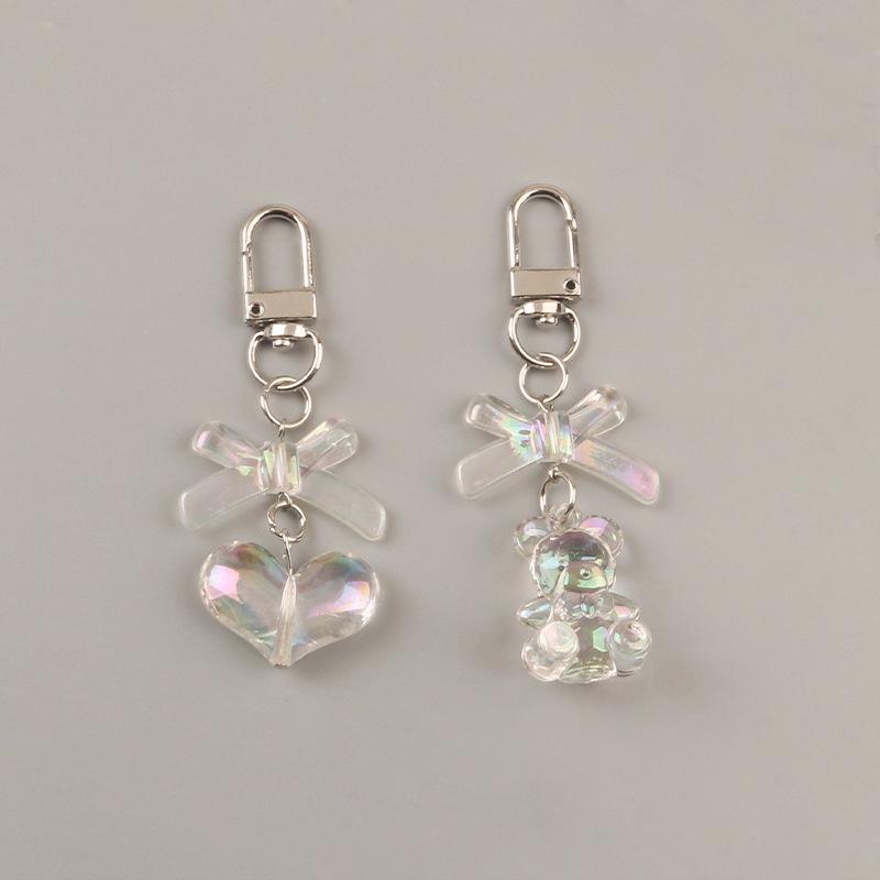 Love Heart Bear Shaped Keychains Wedding Party Gift Backpack Hanging Pendants Handbag Pendant Accessories For Women Girls Gift