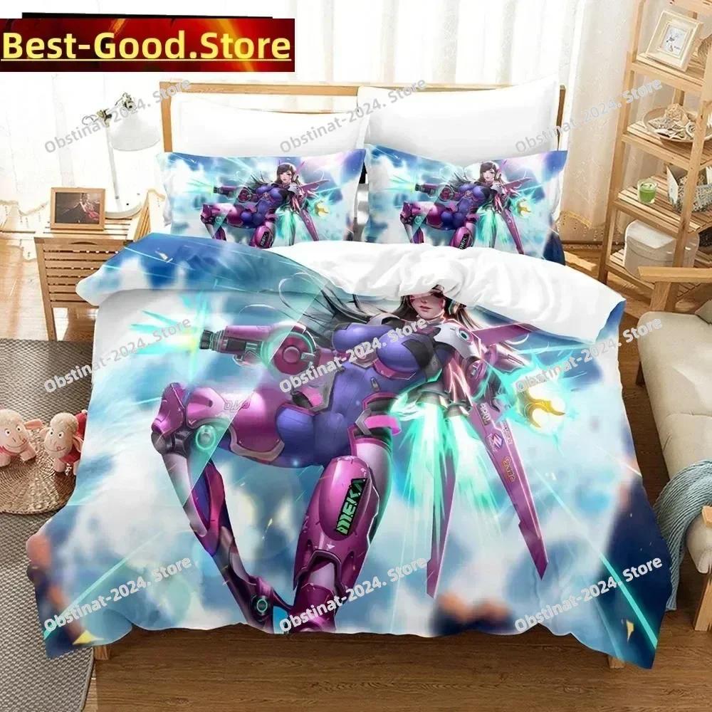 3D Anime Sexy Girls Overwatch Bedding Set Printed Bed Set With Pillowcase Duvet Cover Soft Single Double Queen Super King Size
