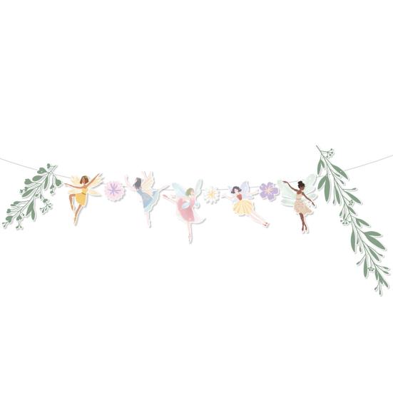 Yousheng DIY Spring Flower Banner Handmade Paper Fairy Leaves Floral Hanging Garland Wedding Baby Shower Birthday Party Backdrop