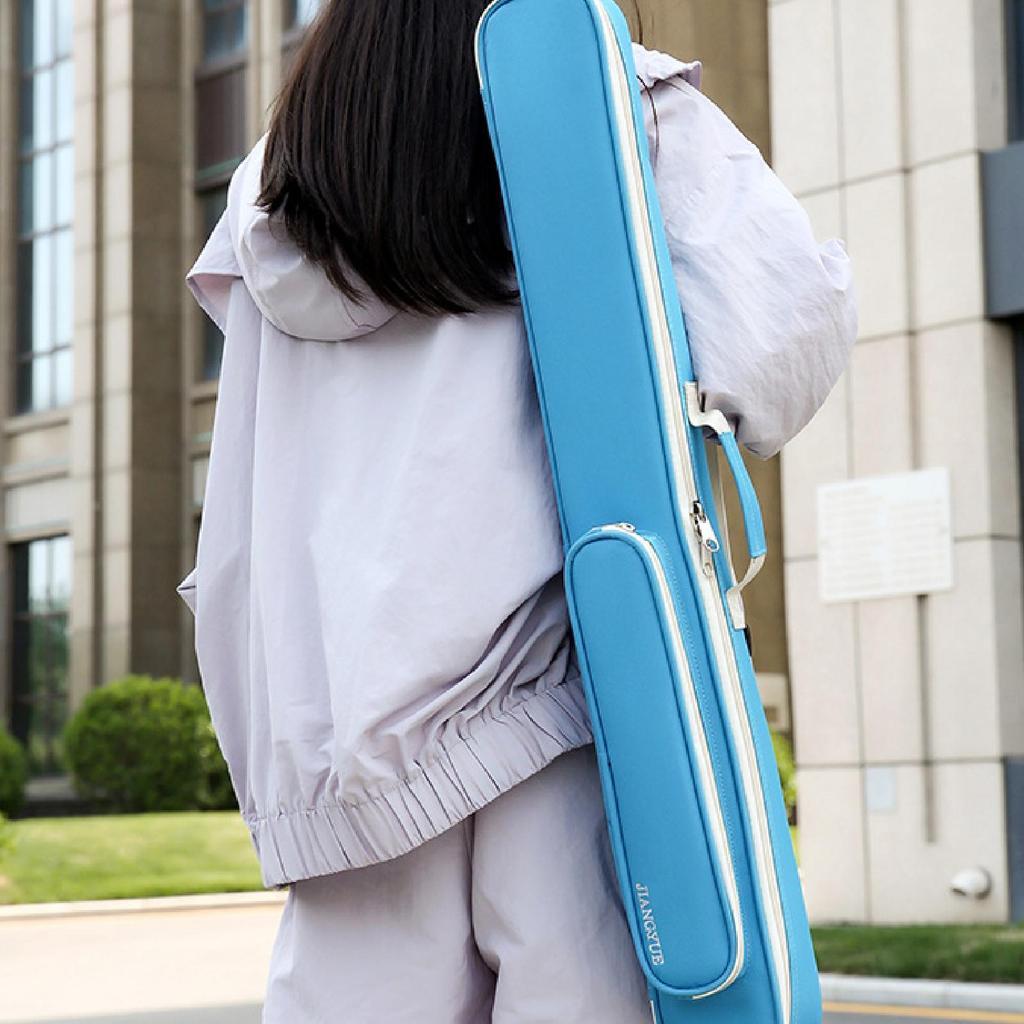 Portable Billiard Pool Stick Case with Zipper Jointed Cue Organizer Protector Bag 1/2 Club Carrying Case Billiards Accessories