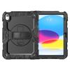 For iPad (2025)/iPad 10.9 (2022) Case Camo Printing PC + Silicone Tablet Cover with PET Film/Shoulder Strap