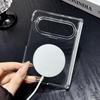 Transparent For HuaWei Pura X Max Phone Case Magnetic Wireless Charger PC Hard Shell Hinge Protective (Only Back Cover)
