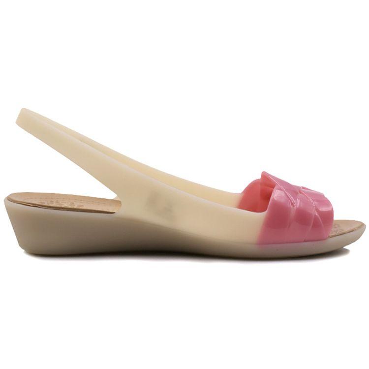 Crocs Isabella Fashion Open-Toe Casual Sandals Women Sandals White Pink 204774-16I
