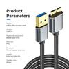 External Hard Drive Cable USB A 3.0 To Micro B Cable HDD SSD Data Charge Wire For Toshiba Seagate HP Sandisk Hard Disk PC Laptop