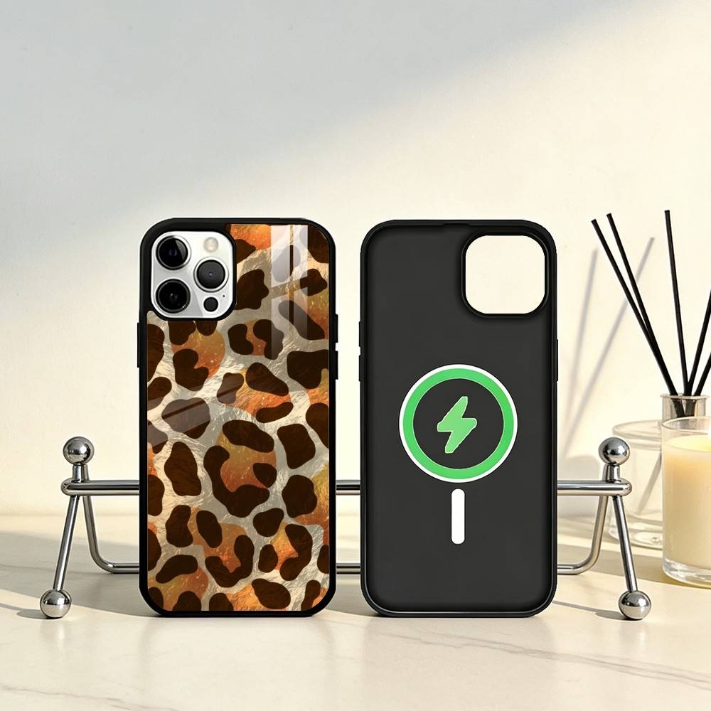 

Fashion Tiger Leopard Print Phone Case For iPhone17,16,15,14,13,12,11 Plus,Pro Max Magnetic For Magsafe Wireless Charging iphone16e