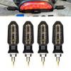 2/4 PCS 8mm Mini Motorcycle LED Turn Signal Lights Amber Flashing Light Blinker Turn Signal Lamp 12V Indicator Lamp Accessories
