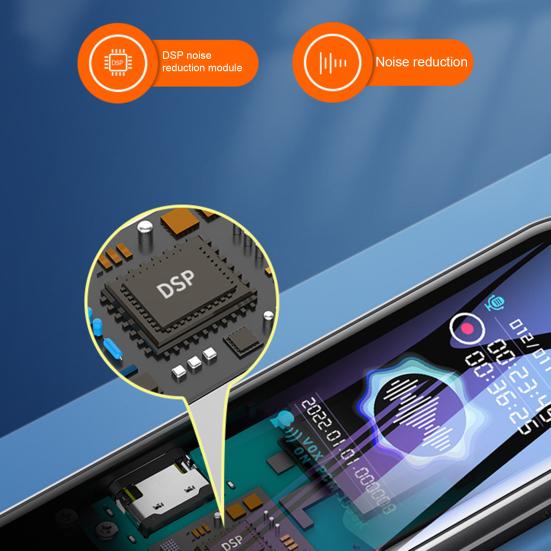 Voice Recorder with Stereo Sound Dynamic 64GB Noise Reduction Auto-Timing Meeting Records