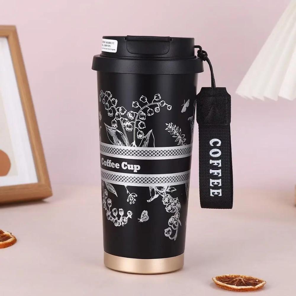 New Water Bottle Van Go-gh Thermos Coffee Cup 2025 New High-looking Double Drinking Cup Lily Of The Valley Flower Gift Water Cup