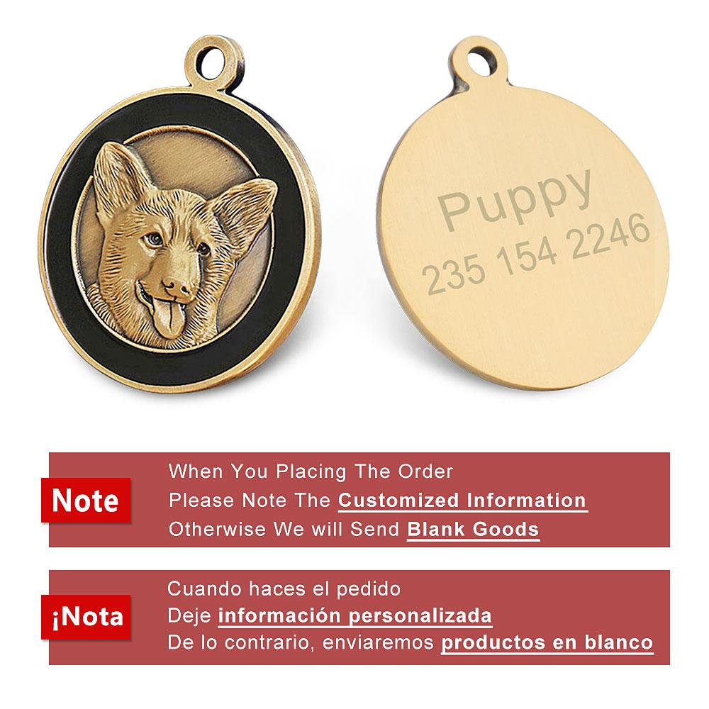 Benutzerdefinierte Hundemarke Personalisierte Hundemarke Golden Retriever Schild Retro Haustierhalsband Zubehör Name DIY Für Welpen Halsketten Anhänger