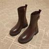 Fashion Retro Cigarette Boots Women's  Popular Autumn and Winter Popular Small Short Boots Women's Foreign Small Ankle Boots
