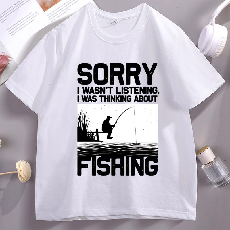 Funny Fishing Tshirt Women Unisex Trout Bass FisherUnisex Vacation T Shirt Loose Graphic Tshirts Cotton Round Neck Short Sleeve Tee