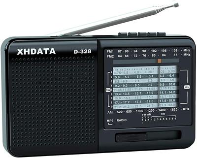 XHDATA Compact Portable High FM Shortwave MP3 TF Card DSP Emergency Battery Japanese Instruction Manual Great Gift for the Elderly D-328 Radio,