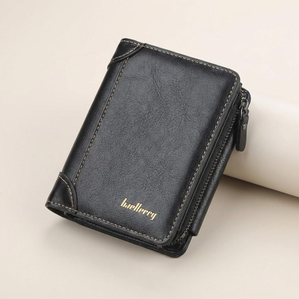 

Men s RFID Blocking Leather Wallet Slim Bifold with Card Slots ID Window Travel Everyday Use Stylish Design