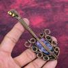 Charoite Pendant Copper Wire Wrapped Gemstone Pendant Handmade Guitar Jewelry