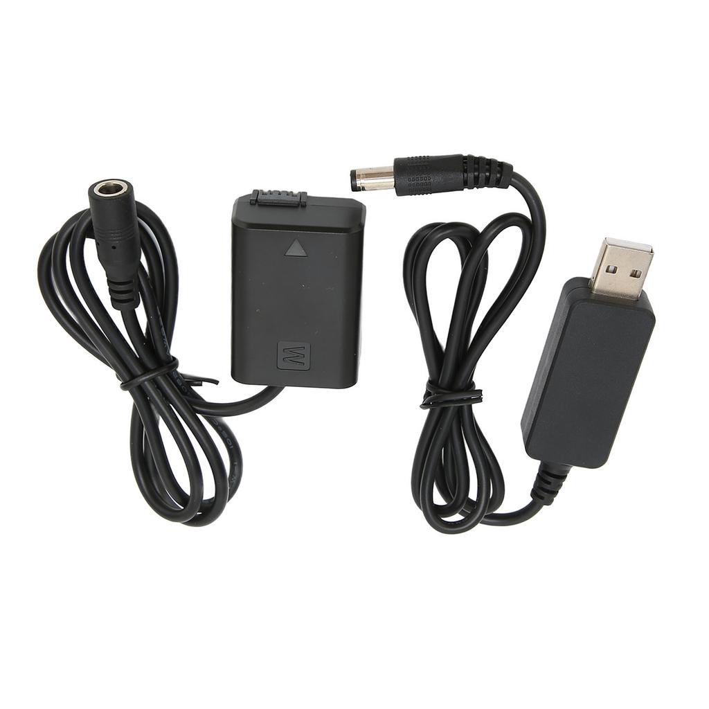 FW50 DC Coupler Black Full Decoding Dummy Battery with USB Adapter Cable for Sony A7R A7 A7S A7S II