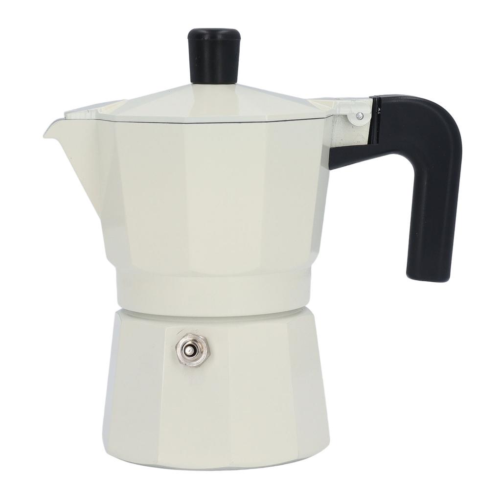 100ML Stovetop Coffee Maker Double Valve Aluminum Alloy Stovetop Coffee Machine Maker Pot for Coffee