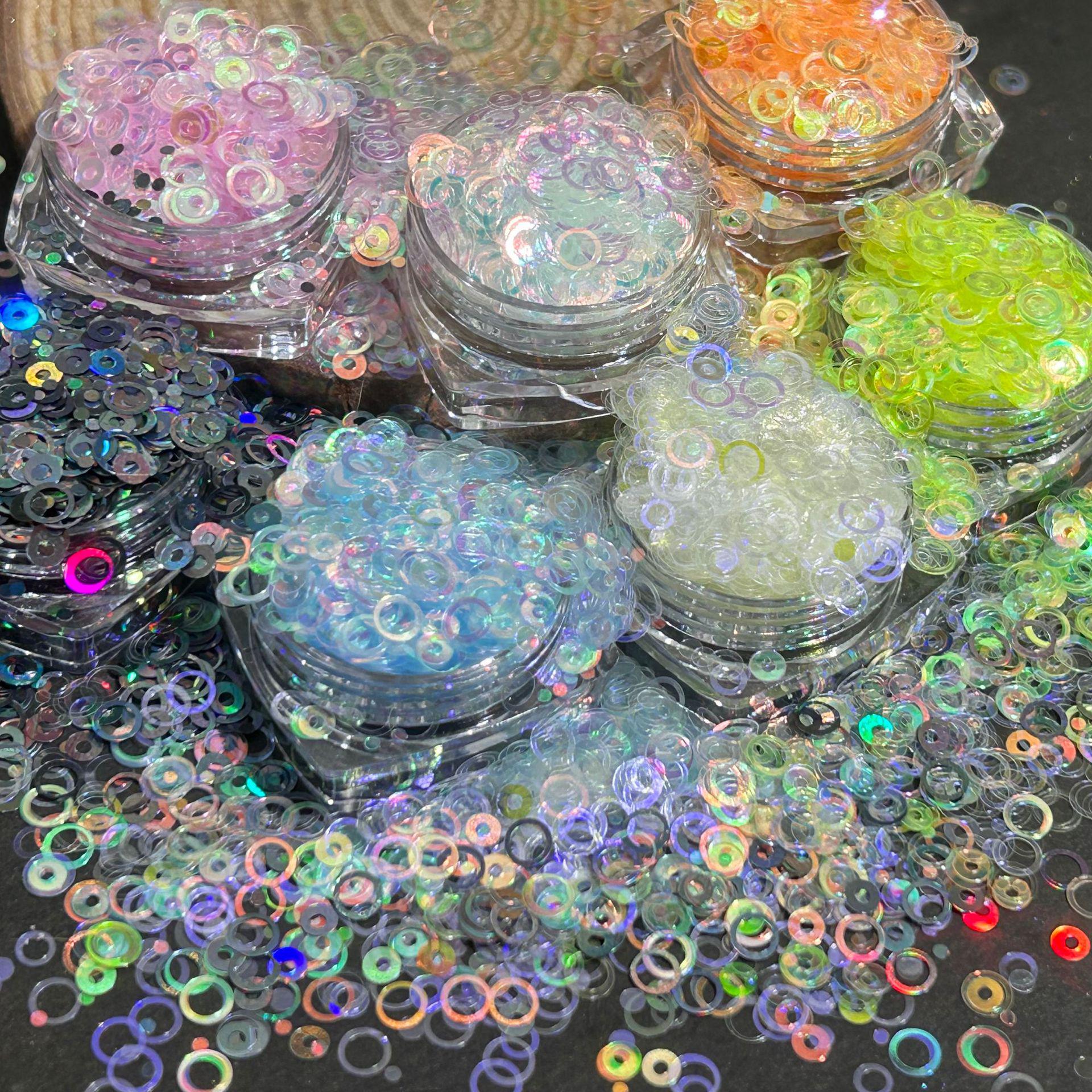 

Iridescent Hollow Circle Sequins for Nail Art 50g