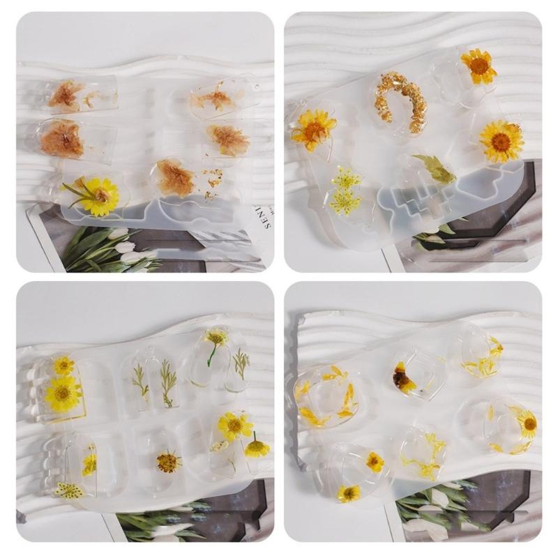 Versatile Epoxy Resin Mold for Necklace Key Chain Pendants Trendy Round and Geometric Shaped Accessories Making Moulds