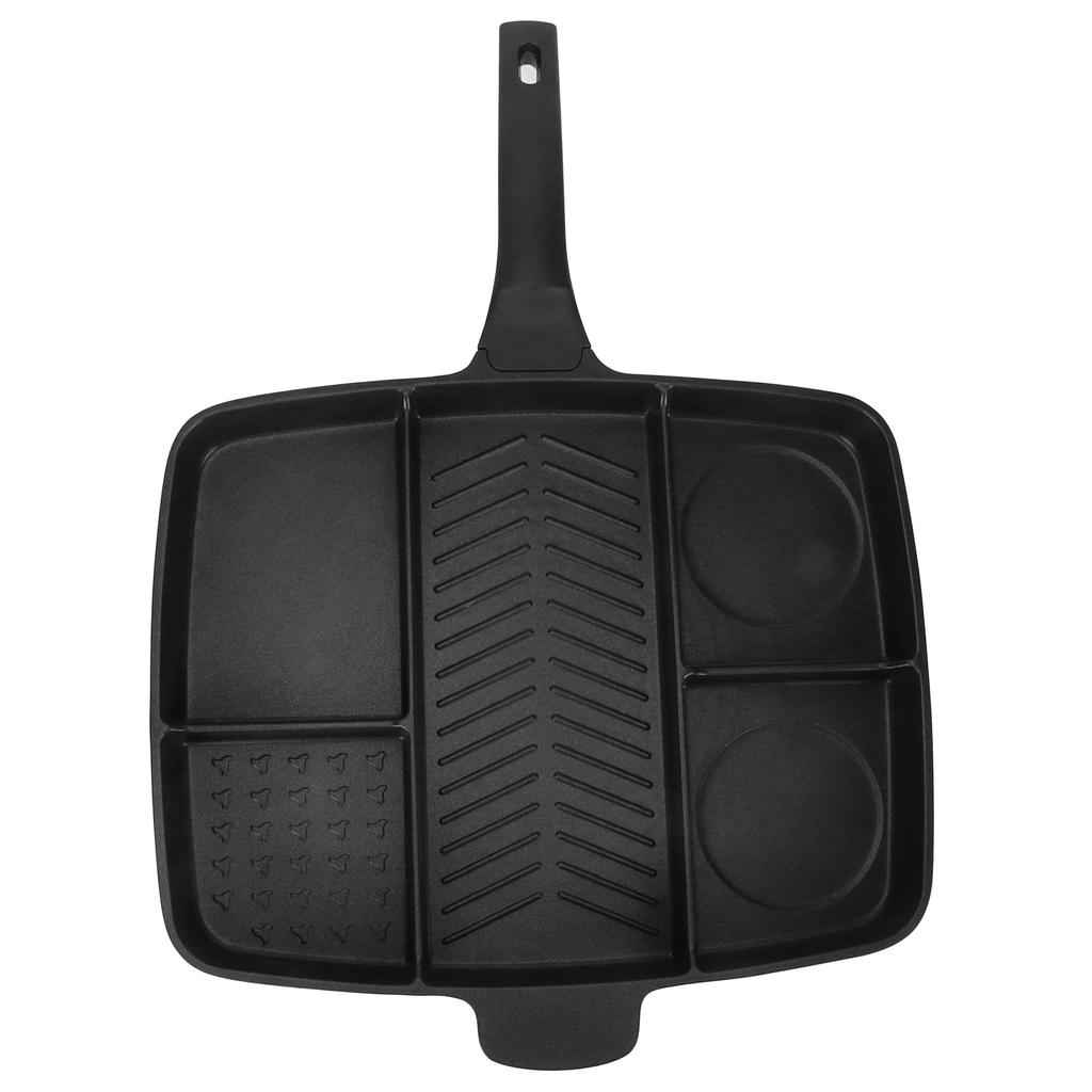 5in1 Breakfast MultiGrid Pan Steak Omelette Cooking NonStick Pan for Kitchen Home
