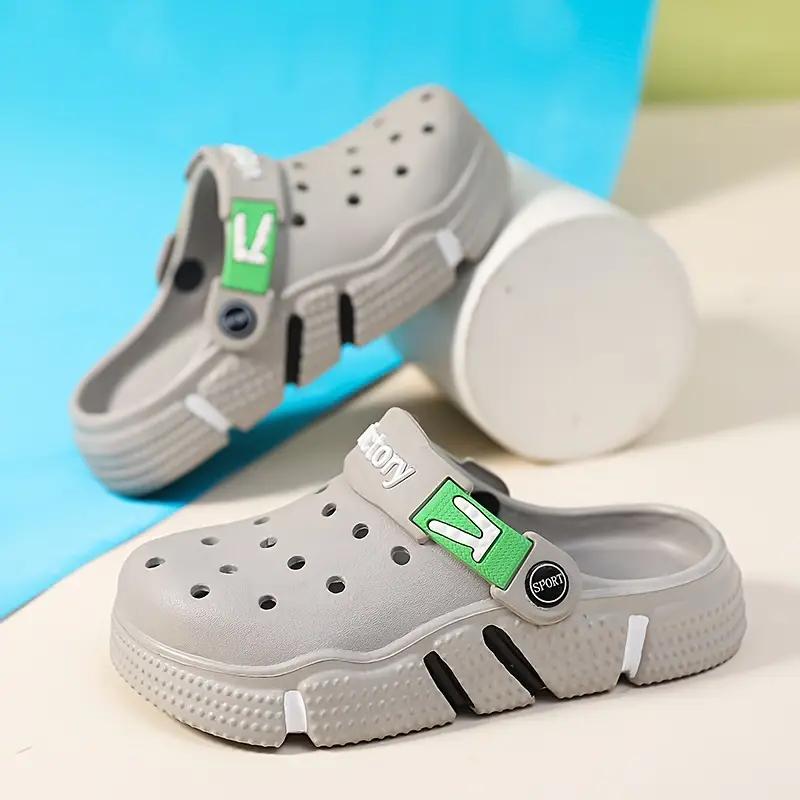 Casual Comfortable Slip On Home Shoes For Boys Girls, Breathable Non-slip Clogs For Indoor Bathroom, All Seasons